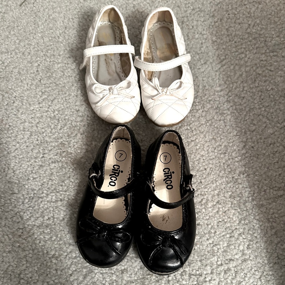 Two pairs of toddler dress flats